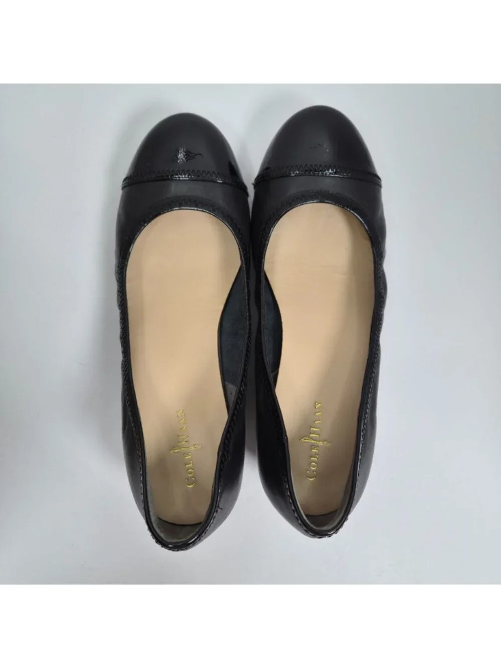 Cole Haan Women's Black Leather Wedge Slip On Pumps D38134 US Size 8B